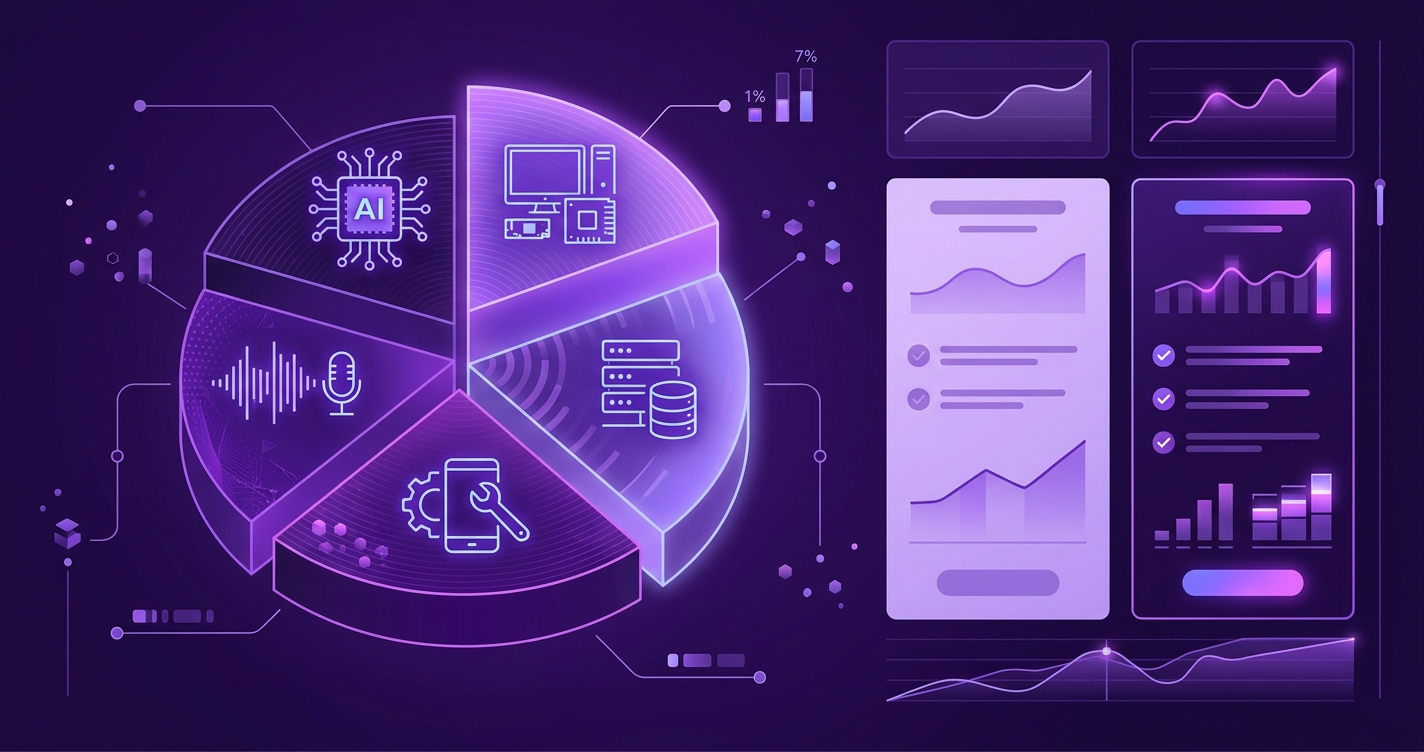 Clean flat-lay of a smartphone showing an AI companion app with price tiers displayed on screen